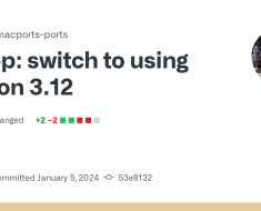 switch to using python 3.12 · macports/macports-ports@53e8132 · GitHub