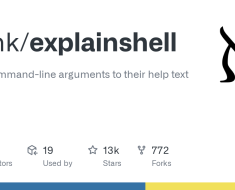 Awesome Python Applications: explainshell.com