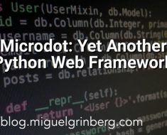 Microdot: Yet Another Python Web Framework