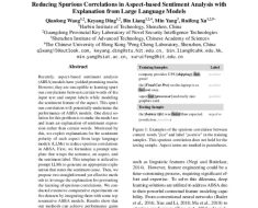 Reducing Spurious Correlations in Aspect-based Sentiment Analysis with Explanation from Large Language Models