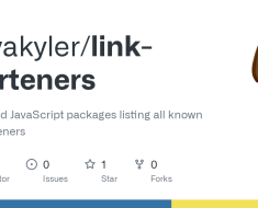 mayakyler/link-shorteners: Python and JavaScript packages listing all known link shorteners