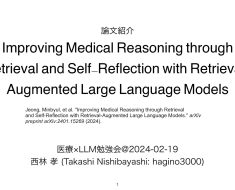 論文紹介 Improving Medical Reasoning through Retrieval and Self-Reflection with Retrieval-Augmented Large Language Models